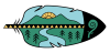 Wabanaki Commission logo mark in shape of illustrated feather with mountain and sunrise landscape, river, trees, and fiddlehead